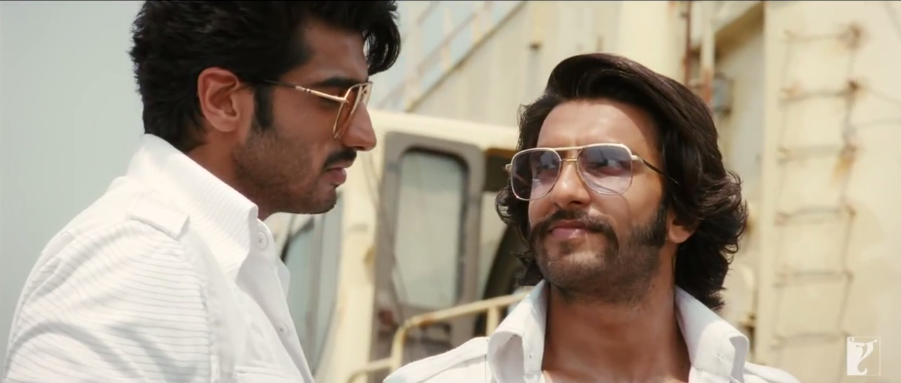Coal Mafia BIkram And Bala (Arjun Kapoor And Ranveer Singh) In White Dress in Gunday (2014) Film